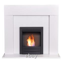 Adam Miami Fireplace in Pure White with Colorado Bio Ethanol Fire in Black, 4