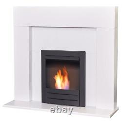 Adam Miami Fireplace in Pure White with Colorado Bio Ethanol Fire in Black, 4