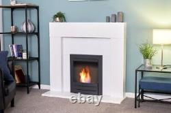 Adam Miami Fireplace in Pure White with Colorado Bio Ethanol Fire in Black, 4