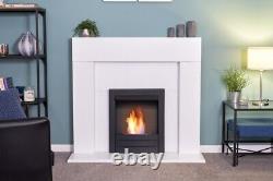 Adam Miami Fireplace in Pure White with Colorado Bio Ethanol Fire in Black, 4