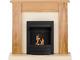 Adam New England Fireplace Suite Oak + Colorado Bio Ethanol Fire Black, 48