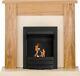 Adam New England Fireplace Suite In Oak With Colorado Bio Ethanol Fire In Bla