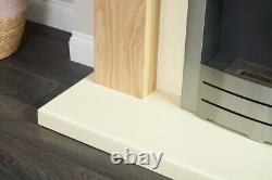 Adam New England Fireplace in Oak & Cream with Colorado Bio Ethanol Fire in B