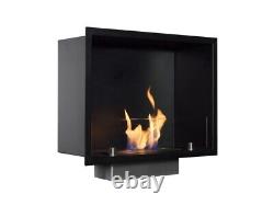 Adam Quatro Bio Ethanol Large Inset Fire in Black