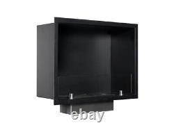 Adam Quatro Bio Ethanol Large Inset Fire in Black