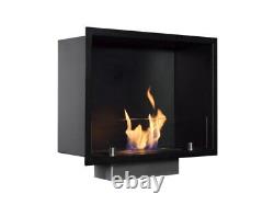 Adam Quatro Bio Ethanol Large Inset Fire in Black 10163