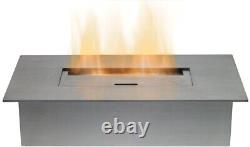 Adam Small Bio Ethanol Burner in Stainless Steel, 1.5 Litre Capacity