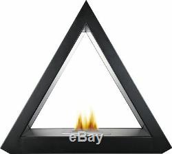 Adam The Geo Bio Ethanol Fireplace Suite in Black, 39 Inch