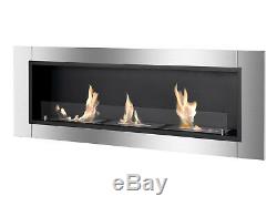 Ardella with Front Glass Ignis Recessed Ventless Bio Ethanol Fireplace
