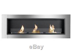 Ardella with Front Glass Ignis Recessed Ventless Bio Ethanol Fireplace