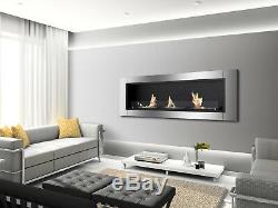 Ardella with Front Glass Ignis Recessed Ventless Bio Ethanol Fireplace