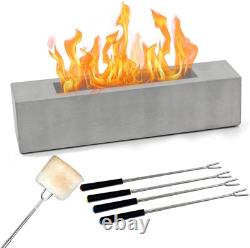 BACOENG Tabletop Fire Pit, Mini Bioethanol Fireplace Portable Concrete, Table T