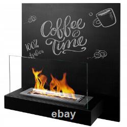 BIOETHANOL FIREPLACE 450x470 BLACK BOARD DESIGN ECO TAMPERED GLASS