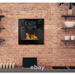 BIOETHANOL FIREPLACE 450x470 BLACK BOARD DESIGN ECO TAMPERED GLASS