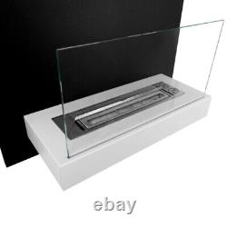BIOETHANOL FIREPLACE 450x470 BLACK-WHITE BOARD DESIGN ECO TAMPERED GLASS