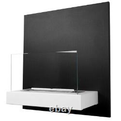 BIOETHANOL FIREPLACE 450x470 BLACK-WHITE BOARD DESIGN ECO TEMPERED GLASS