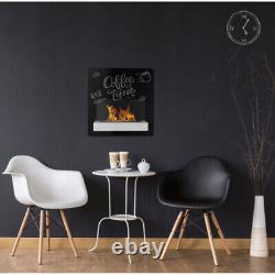 BIOETHANOL FIREPLACE 450x470 BLACK-WHITE BOARD DESIGN ECO TEMPERED GLASS