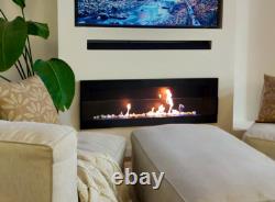 BIOFIREPLACE 1200X400 black Structural with glass