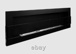 BIOFIREPLACE 1200X400 black Structural with glass