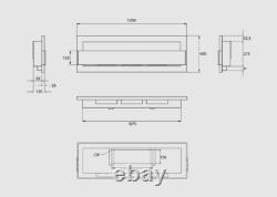BIOFIREPLACE 1200X400 black Structural with glass