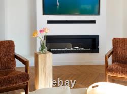 BIOFIREPLACE 1200X400 black Structural with glass