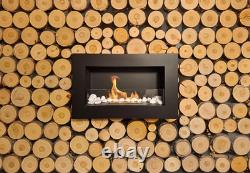 BIOFIREPLACE BOX 650X400 black with glass