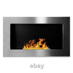 BIO ETHANOL FIREPLACE 650x400 WALL MOUNTED DESIGN ECO FIRE BURNER + ACCESSORIES