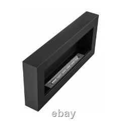 BIO ETHANOL FIREPLACE BLACK MATTE BOX 90x40 DESIGN ECO FIRE BURNER + ACCESSORIES