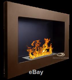 BIO ETHANOL FIREPLACE Balance OPTIONAL GLASS WALL FIRE BURNER COLOURS 65X40cm