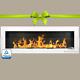Bio Ethanol Fireplace Emotion White Gloss With Glass Xl 120x40 Wide Flames! Tuv