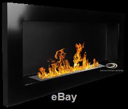 BIO ETHANOL FIREPLACE Euphoria BLACK GLOSS 90x40 ECO BURNER + free+ TUV cert