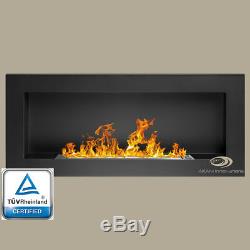 BIO ETHANOL FIREPLACE Euphoria BLACK MATT QUALITY ECO FIRE BURNER 900x400+free