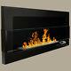 Bio Ethanol Fireplace Euphoria +glass Wall Eco Fire Burner +colours 90x40cm