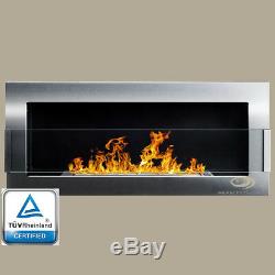 BIO ETHANOL FIREPLACE Euphoria +GLASS WALL ECO FIRE BURNER +COLOURS 90X40cm