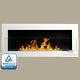 Bio Ethanol Fireplace Euphoria With Glass Wall Burner White Gloss 900x400 TÜv