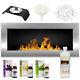 Bio Ethanol Fireplace Wall Mounted 900x400 Eco Fire Burner Silver + Accessories