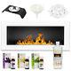 Bio Ethanol Fireplace Wall Mounted 900x400 Eco Fire Burner White + Accessories