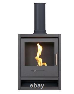 BIO ETHANOL FUEL STOVE CHARCOAL BLACK STOVE SOLO 1 STRAIGHT PIPE No chimney