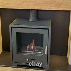 BIO ETHANOL FUEL STOVE CHARCOAL BLACK STOVE SOLO 3 with PIPE No chimney needed