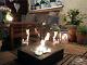 Bio Ethanol Glass Fireplace Joy Portable Patio Burner Large 520x400x400 Brown