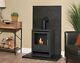 Bio Ethanol Stove Black Stove 1 With Pipe Back Panel Hearth No Chimney Needed