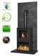 Bio Ethanol Stove Black Stove 1 With Pipe Back Panel Hearth No Chimney Needed