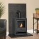 Bio Ethanol Stove Black Stove 1 With Pipe Back Panel Hearth No Chimney Needed