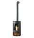 Bio Ethanol Stove Charcoal Black Cylinder Stove 5 Long Pipe No Chimney Needed