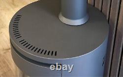 BIO ETHANOL STOVE CHARCOAL BLACK CYLINDER STOVE 5 with PIPE No chimney needed