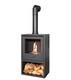 Bio Ethanol Stove Charcoal Black Stove 1 Log Store Flue Pipe No Chimney Needed