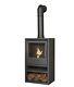 Bio Ethanol Stove Charcoal Black Stove 1 Log Store Flue Pipe No Chimney Needed