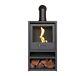 Bio Ethanol Stove Charcoal Black Stove 1 Log Store Flue Pipe No Chimney Needed