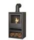 Bio Ethanol Stove Charcoal Black Stove 1 Log Store Flue Pipe No Chimney Needed
