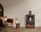 Bio Ethanol Stove Charcoal Black Stove 1 Log Store Flue Pipe No Chimney Needed